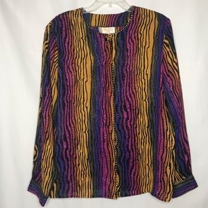 Vintage Butterfly Pattern Blouse